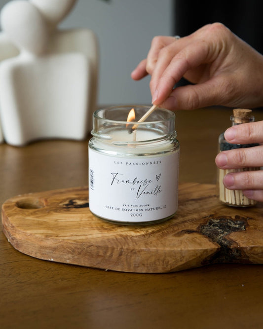 BOUGIE DE SOYA - Framboise & Vanille - Les Passionnées