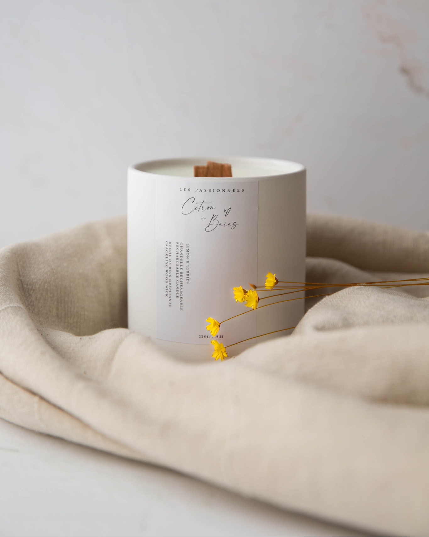 CHANDELLE RECHARGEABLE - Citron & Baies