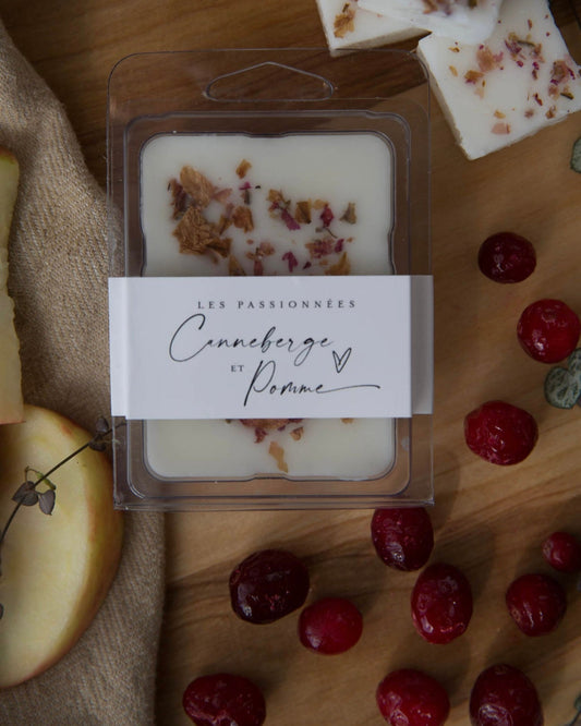 PASTILLES DE CIRE DE SOJA - Canneberge & Pomme - Les passionnées