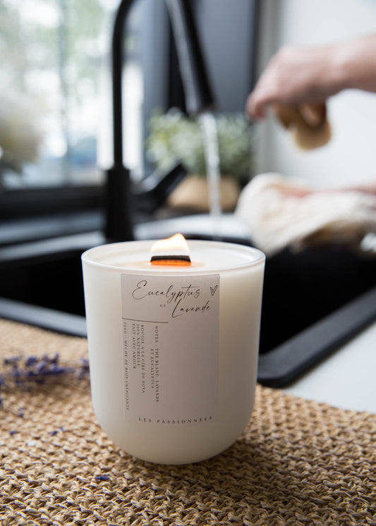 CHANDELLE RECHARGEABLE - Eucalyptus & Lavande