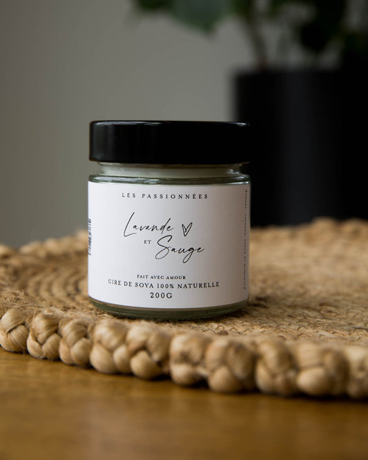BOUGIE DE SOYA - Lavande & Sauge - Les passionnées