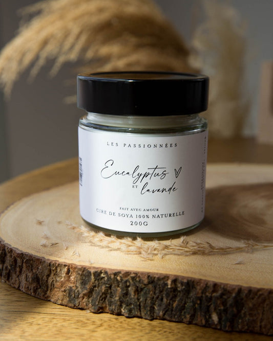 BOUGIE DE SOYA - Eucalyptus & Lavande - Les passionnées