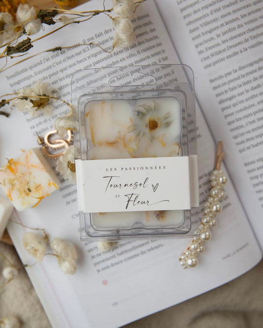 PASTILLES DE CIRE DE SOJA - Tournesol et fleur - Les passionnées