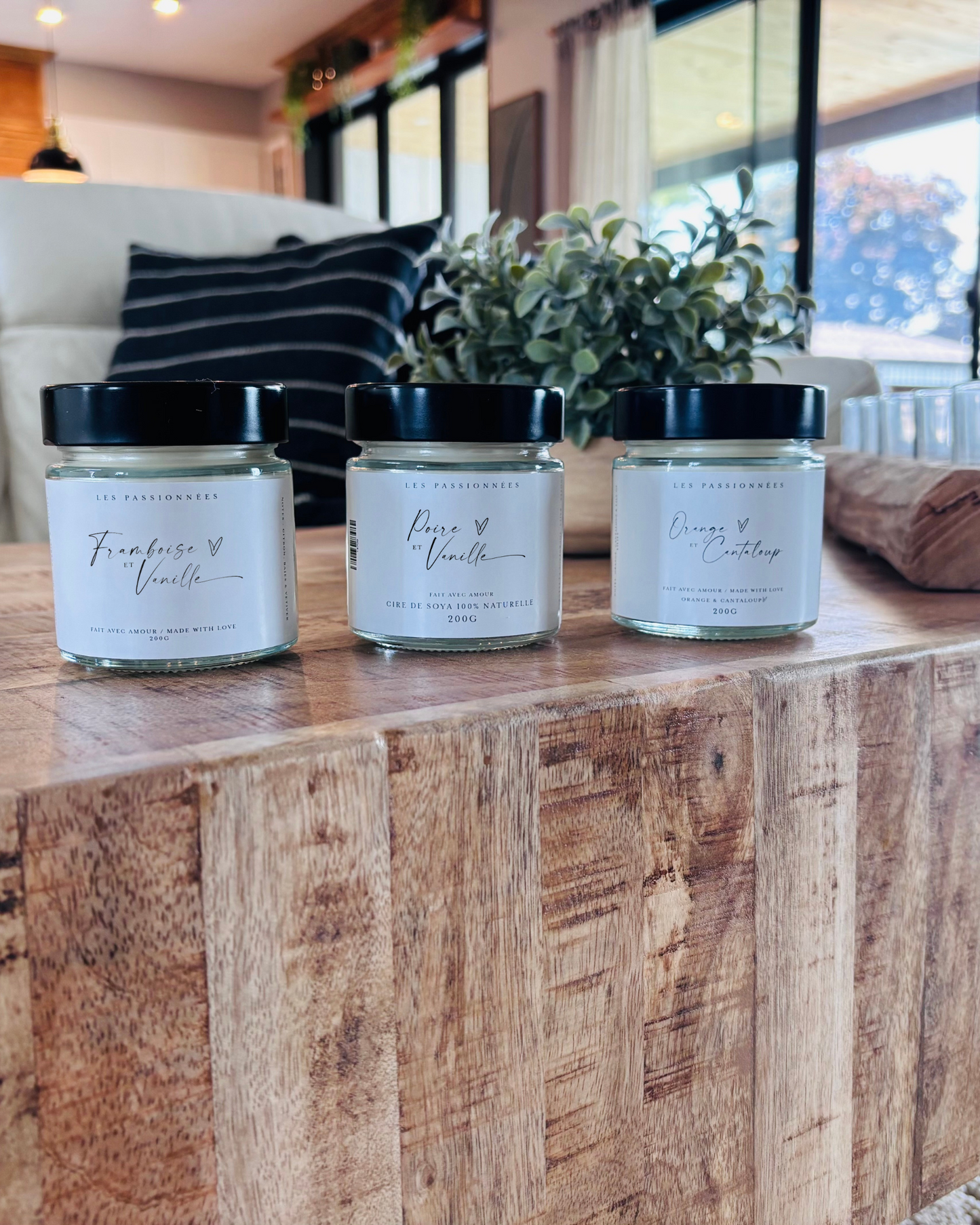TRIO DE CHANDELLES DE SOYA - Le Fruité