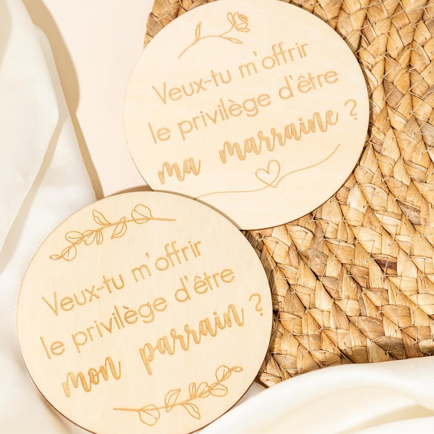 PASTILLE DE BOIS - Duo Parrain & Marraine - Les passionnées