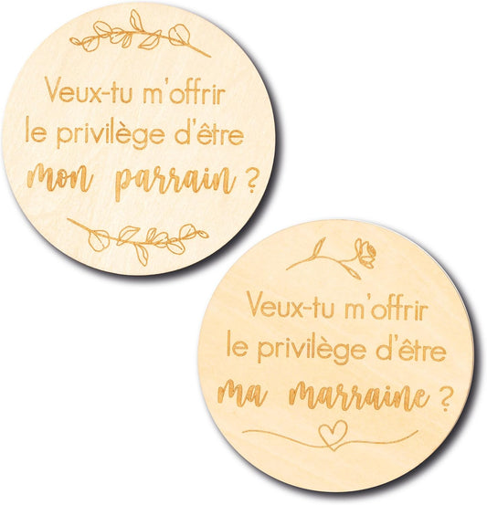 PASTILLE DE BOIS - Duo Parrain & Marraine - Les passionnées