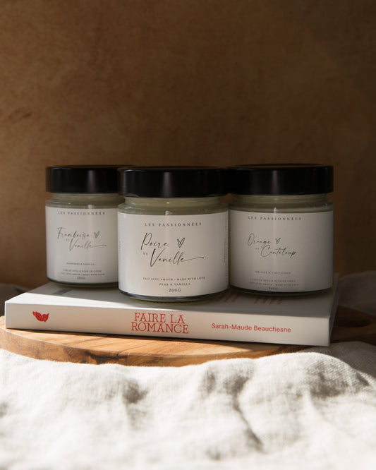 TRIO DE CHANDELLES DE SOYA - Le Fruité