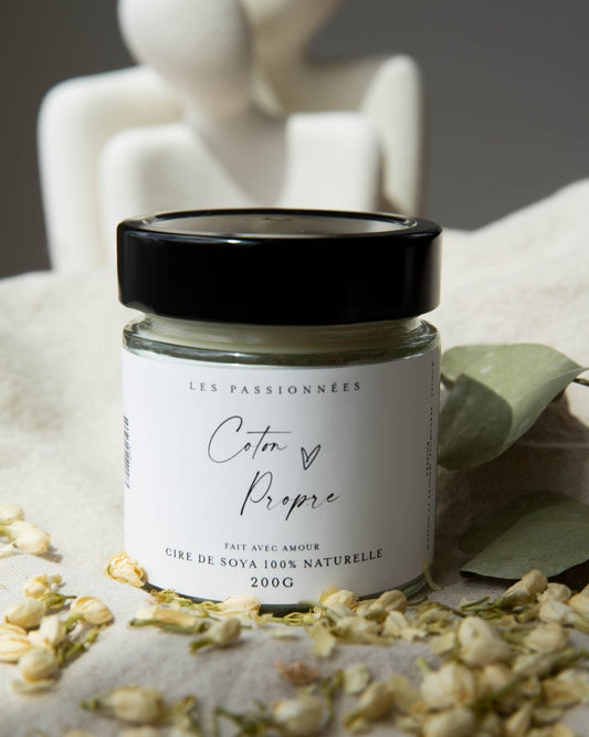 BOUGIE DE SOYA - Coton propre - Les passionnées