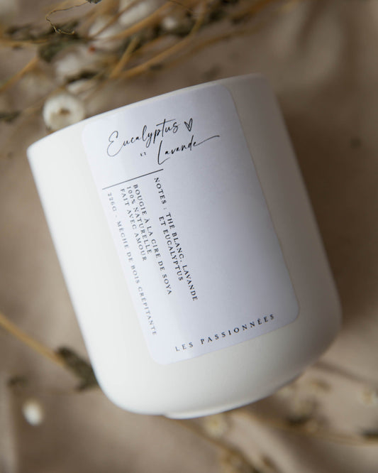 CHANDELLE RECHARGEABLE - Eucalyptus & Lavande