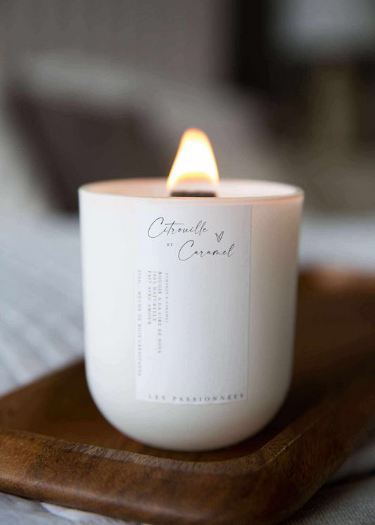 CHANDELLE RECHARGEABLE - Citrouille & Caramel