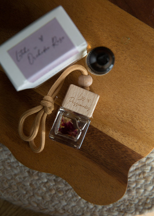 diffuseur voiture litchi et orchidee rose avec boite et recharge