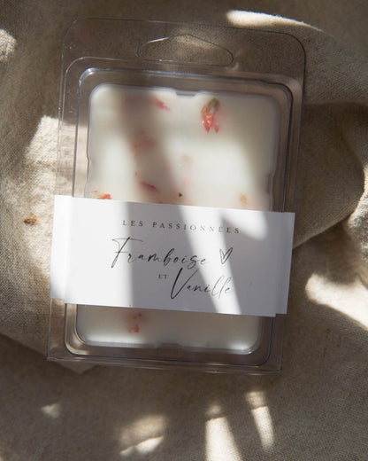 PASTILLES DE CIRE DE SOJA - Framboise & vanille - Les passionnées