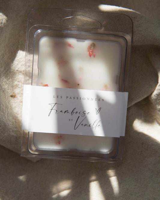 PASTILLES DE CIRE DE SOJA - Framboise & vanille - Les passionnées