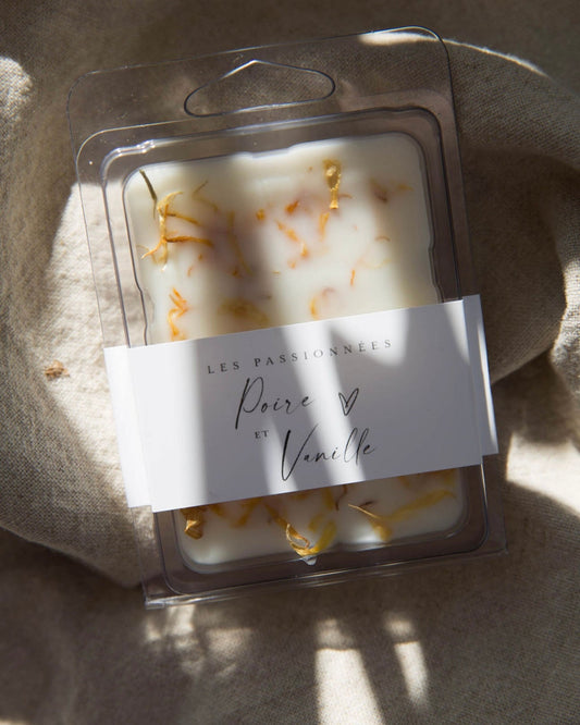 PASTILLES DE CIRE DE SOYA - Poire & vanille - Les passionnées