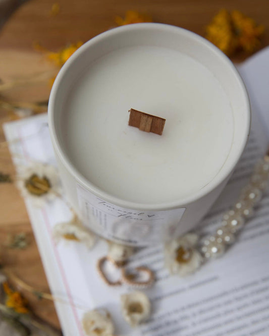 BOUGIE DE SOYA RECHARGEABLE - Tournesol & fleur - Les passionnées