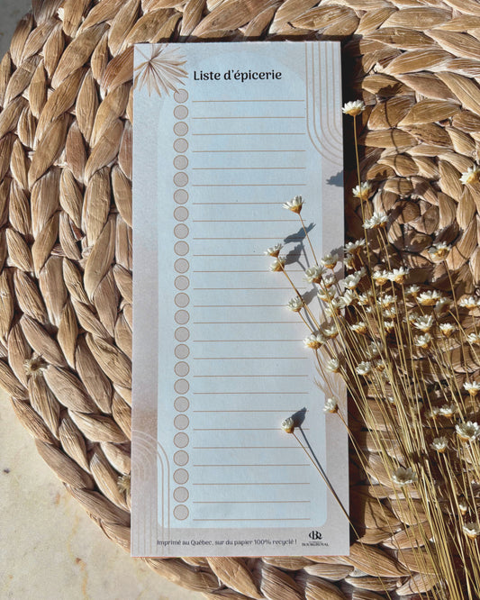 Liste d'épicerie