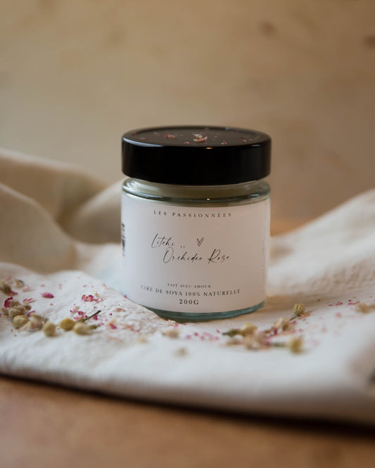 CHANDELLE DE SOYA - Litchi & Orchidée Rose
