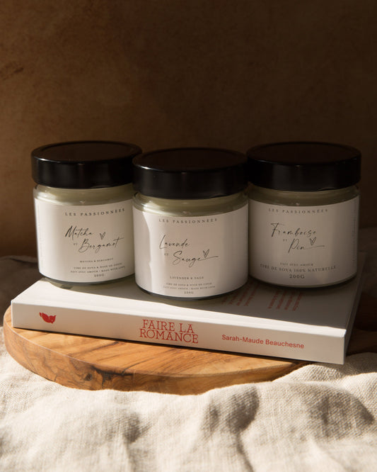 TRIO DE CHANDELLES DE SOYA - Le Boisé