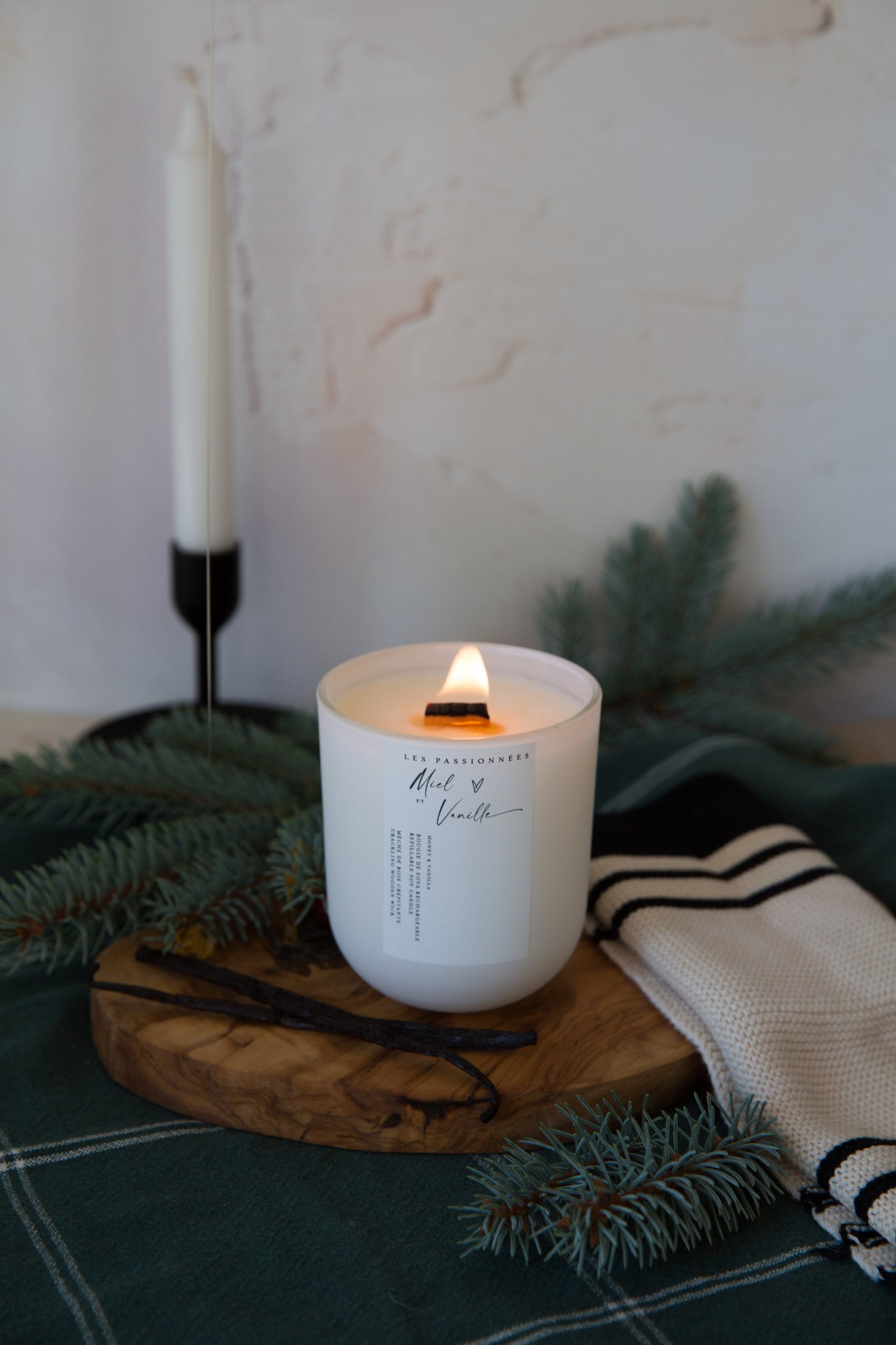 CHANDELLE RECHARGEABLE - Miel & Vanille