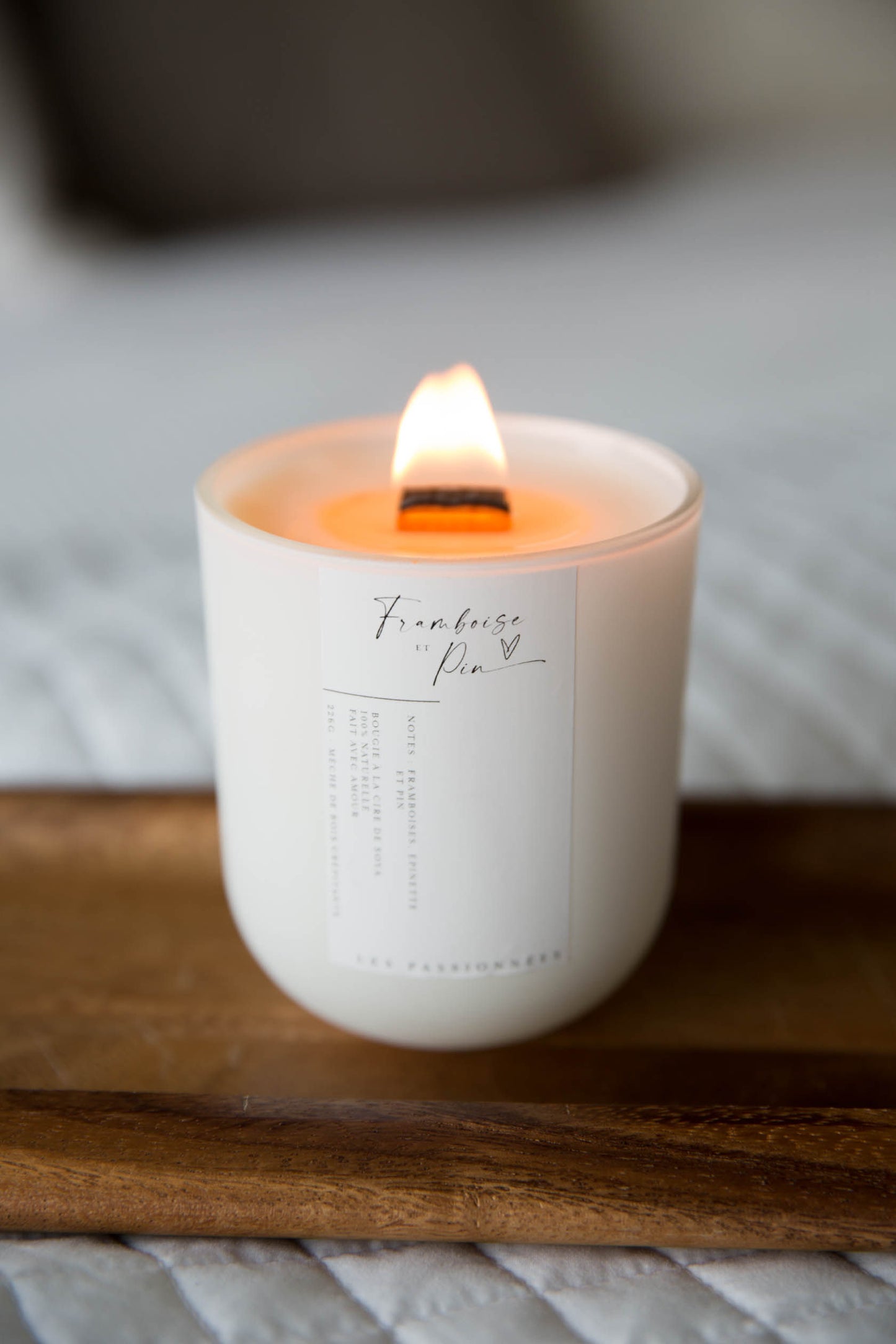 CHANDELLE RECHARGEABLE - Framboise & Pin