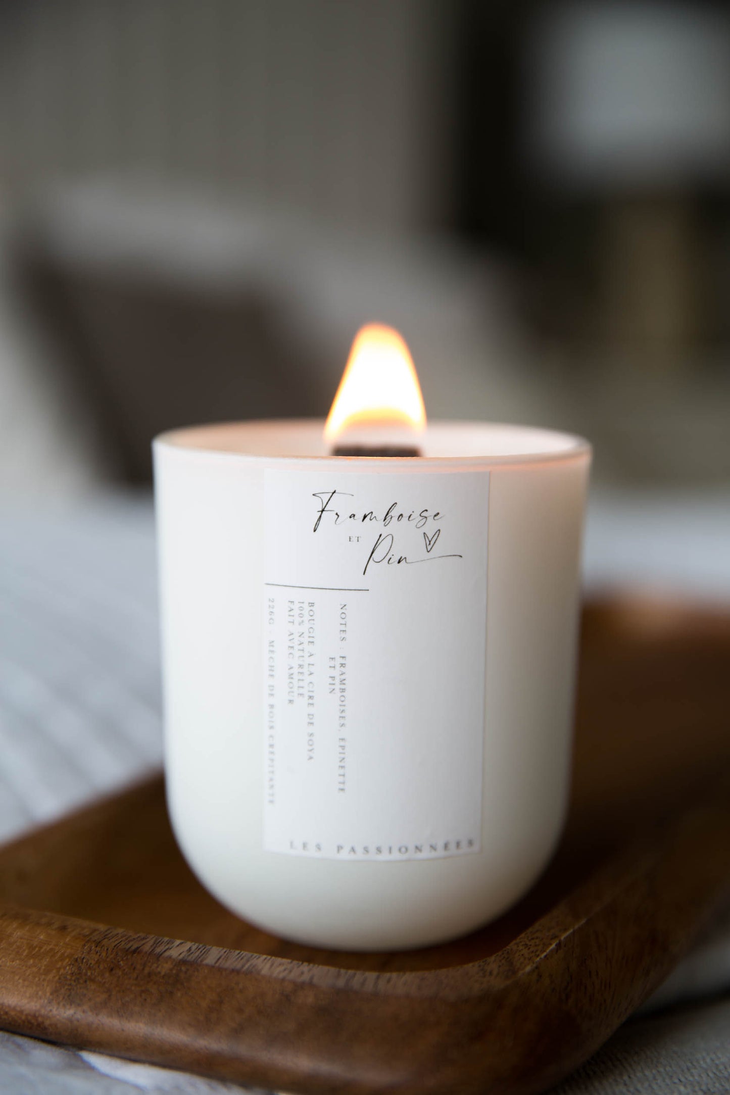 CHANDELLE RECHARGEABLE - Framboise & Pin