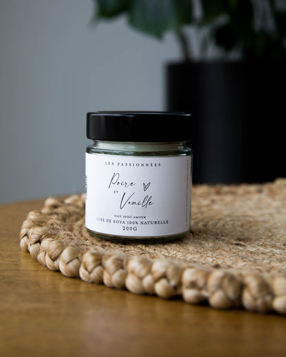 BOUGIE DE SOYA - Poire & vanille - Les passionnées