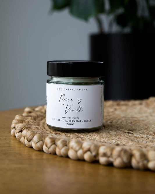 BOUGIE DE SOYA - Poire & vanille - Les passionnées