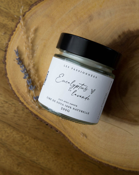 BOUGIE DE SOYA - Eucalyptus & Lavande - Les passionnées