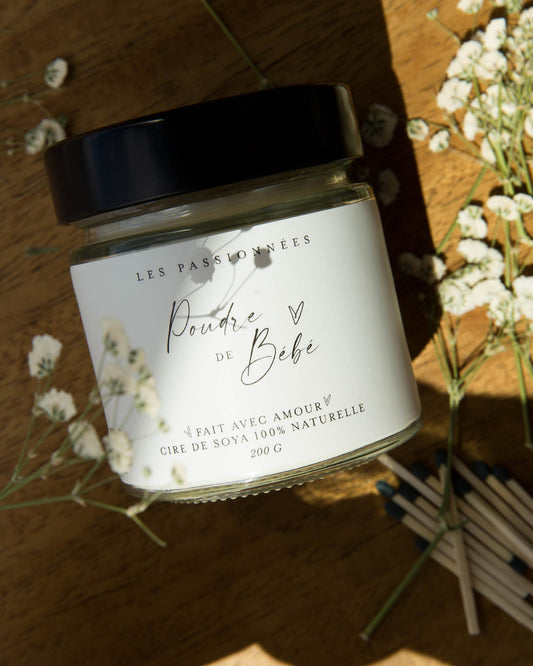 BOUGIE DE SOYA - Poudre de bébé - Les passionnées