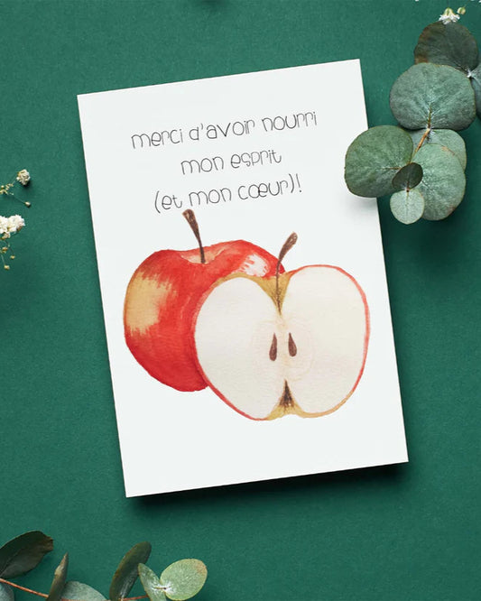 CARTE DE REMERCIEMENT - Pomme
