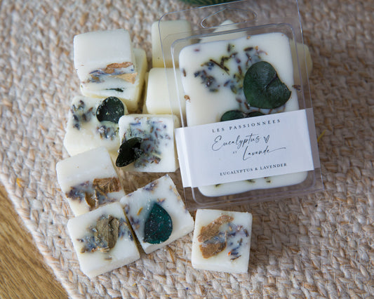 tablettes de cire parfumées eucalyptus et lavande ambiance détente