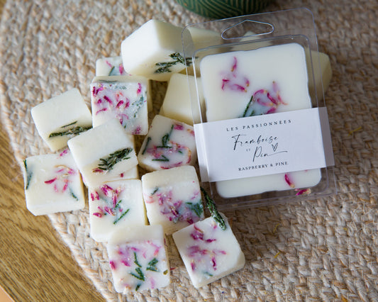 tablettes de cire parfumées framboise et vanille ambiance détente