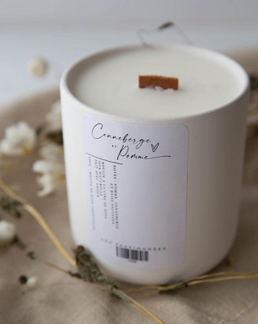 CHANDELLE RECHARGEABLE - Canneberge & Pomme - Les Passionnées