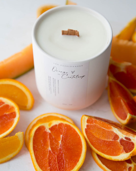 CHANDELLE RECHARGEABLE - Orange & Cantaloup - Les Passionnées