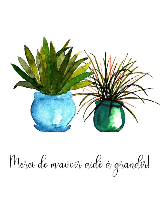 CARTE DE REMERCIEMENT - Plantes