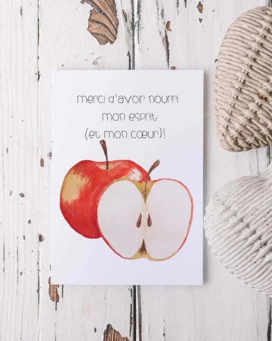 CARTE DE REMERCIEMENT - Pomme