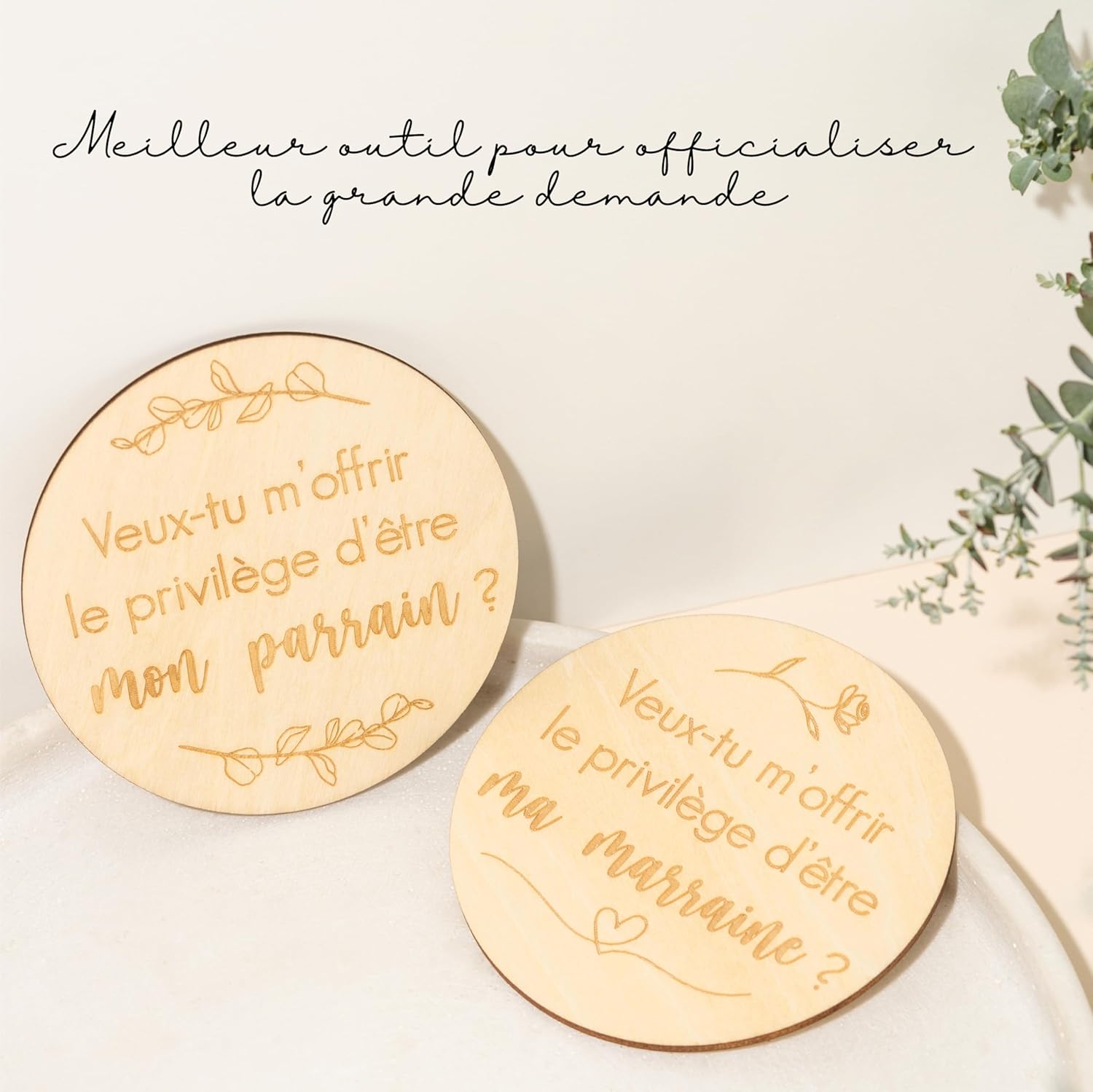 PASTILLE DE BOIS - Duo Parrain & Marraine - Les passionnées