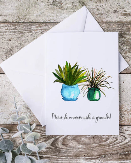 CARTE DE REMERCIEMENT - Plantes