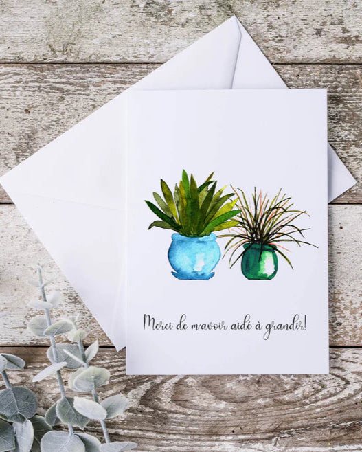 CARTE DE REMERCIEMENT - Plantes
